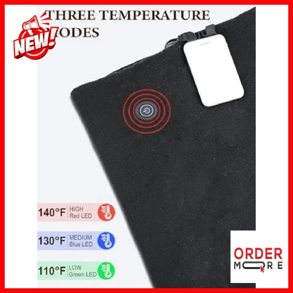 Rechargeable Heated Scarf with 3 Heat Settings for Winter Warmth - Picture 4 of 6